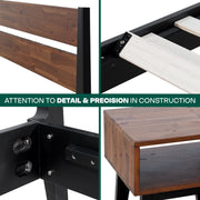 Acacia Wood-Grain Platform Bed Frame — additional product view 27