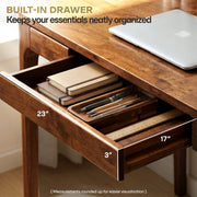Rubber Wood Writing Desk with Drawers — additional product view 14