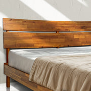 Slatted Wood-Grain Platform Bed Frame — additional product view 14