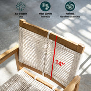 Rope-Woven Eucalyptus Outdoor Armchair