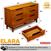 Wave-Front Solid Wood Six-Drawer Dresser — additional product view 20