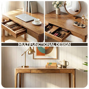Rubber Wood Writing Desk with Drawers — packaging and unboxing view