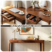 Rubber Wood Writing Desk with Drawers — additional product view 16