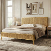 Fluted Acacia Wood Bed Frame — additional product view 12
