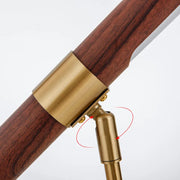 Wood-Grain Bar LED Floor Lamp