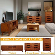 Wave-Front Solid Wood Six-Drawer Dresser — additional product view 17