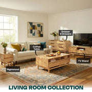 Carved Rubberwood Storage Coffee Table — additional product view 27