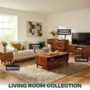 Carved Rubberwood Storage Coffee Table — additional product view 18
