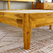 Chevron Parquet Solid Wood Bed Frame