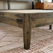 Chevron Parquet Solid Wood Bed Frame