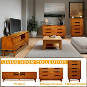 Wave-Front Solid Wood Six-Drawer Dresser — additional product view 26