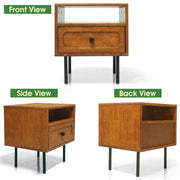 Solid Wood Single-Drawer Nightstand