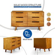 Carved Hevea Wood Six-Drawer Dresser — additional product view 15