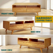 Carved Rubberwood Storage Coffee Table — additional product view 28