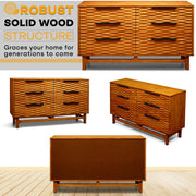 Wave-Front Solid Wood Six-Drawer Dresser — additional product view 21