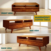 Carved Rubberwood Storage Coffee Table — additional product view 19
