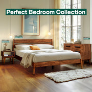 [Buy 1 Get 1] Callisto Solid Wood Bed Frame and Nightstand