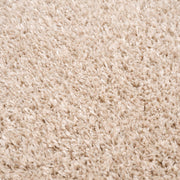 Solid Beige Shag Washable Area Rug