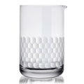 Honeycomb-Cut Handblown Mixing Glass