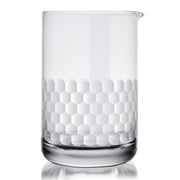 Honeycomb-Cut Handblown Mixing Glass
