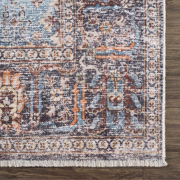 Medallion Print Washable Area Rug