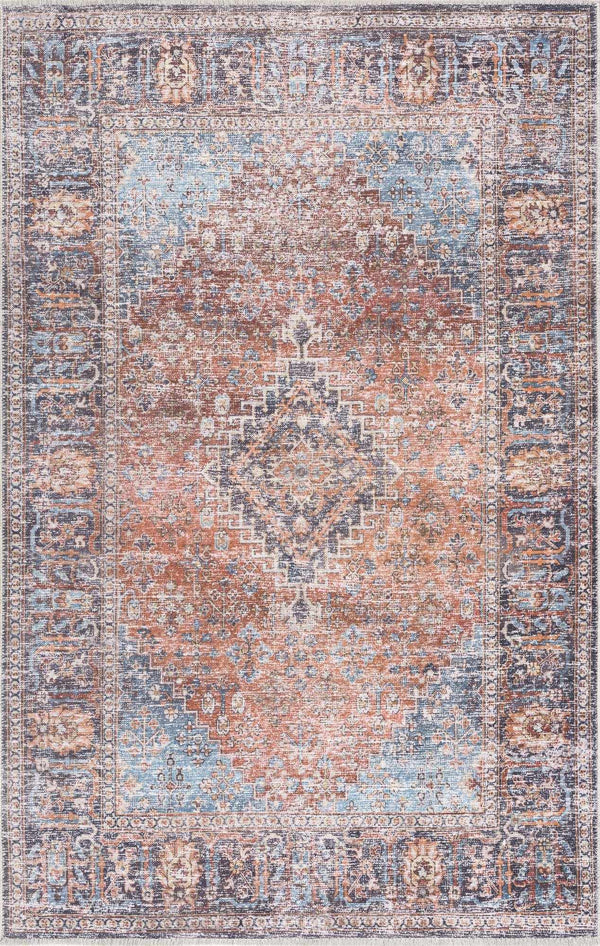 Medallion Print Washable Area Rug