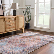 Medallion Print Washable Area Rug