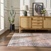 Medallion Print Washable Area Rug