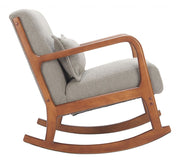 Boucle Upholstered Wood Rocking Chair — alternate view or variant option