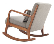 Boucle Upholstered Wood Rocking Chair — scale reference and proportion detail