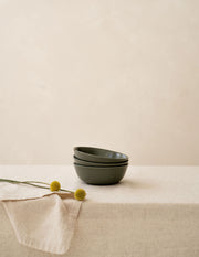 Hand-Finished Stoneware Dome Bowl Set