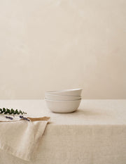Hand-Finished Stoneware Dome Bowl Set