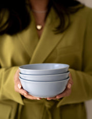 Hand-Finished Stoneware Dome Bowl Set