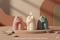 Sculptural Hugging Figure Soy Candle — Soy wax hugging figure candle in nine scents and three muted colorways