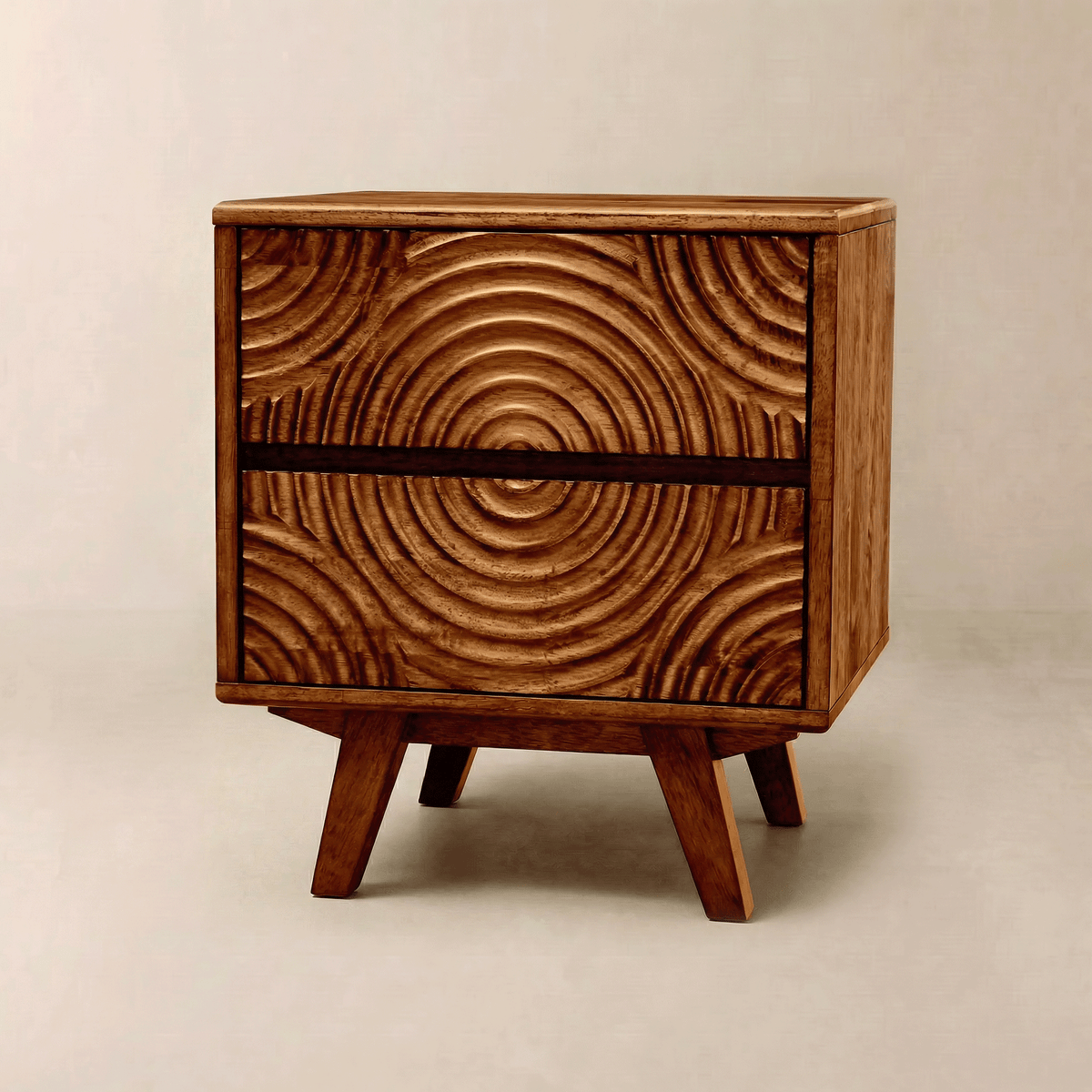 A carved surface that earns its place beside you