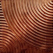 Relief-Carved Wood TV Stand — detail of finish and surface variation