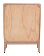 Carved Acacia Two-Door Storage Cabinet — scale reference and proportion detail