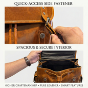 Earthen Leather Laptop Backpack, Luxury Leather