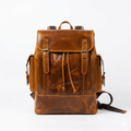 Warm Amber Buffalo Leather 15-Inch Laptop Backpack