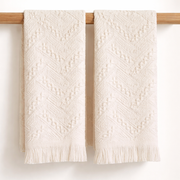 Turkish Cotton Fringe Hand Towel Set
