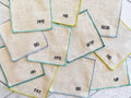 Embroidered Linen Cocktail Coaster Set
