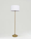 Tulip Base Brass-Tone Floor Lamp