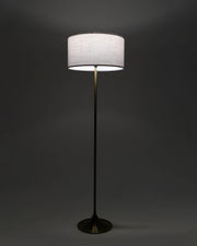 Tulip Base Brass-Tone Floor Lamp