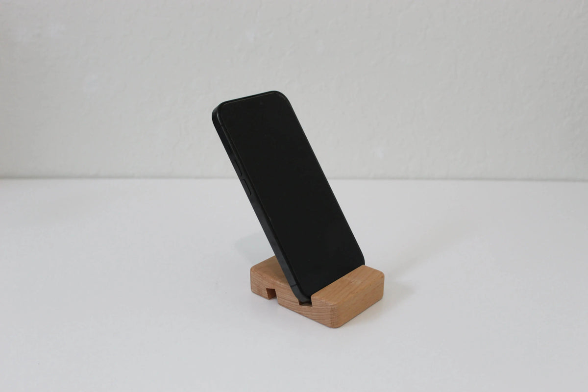 Wood-Grain Handcrafted Phone Stand