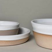 Wide Glazed Ceramic Share Bowl