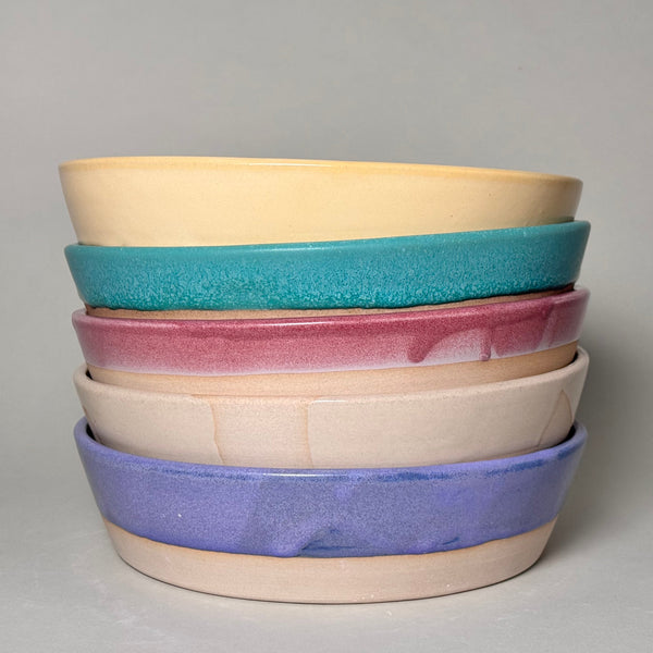 Wide Glazed Ceramic Share Bowl