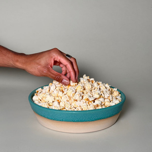 Wide Glazed Ceramic Share Bowl