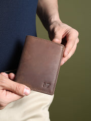 Buffalo Leather Men's Wallet, Vertical