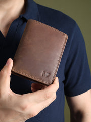 Buffalo Leather Men's Wallet, Vertical