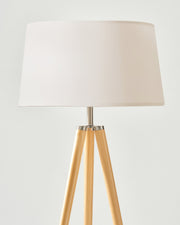Linen Shade Tripod Floor Lamp — alternate color temperature setting